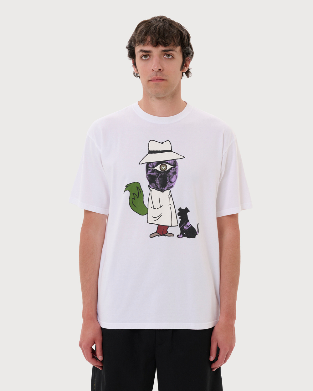 UNDERCOVER ФУТБОЛКА БЕЛАЯ С ПРИНТОМ