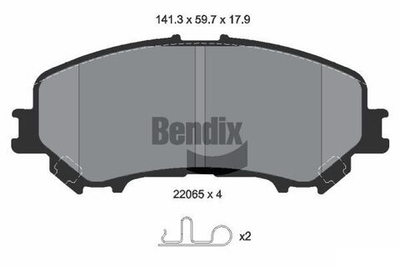 BENDIX Braking - BPD1083-BEN - Brake Pad Set, disc brake