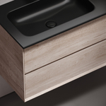 Тумба подвесная под раковину левая Sancos Marmi 2.0, дуб галифакс натуральный 995х445х520