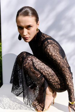 Платье макси из кружева