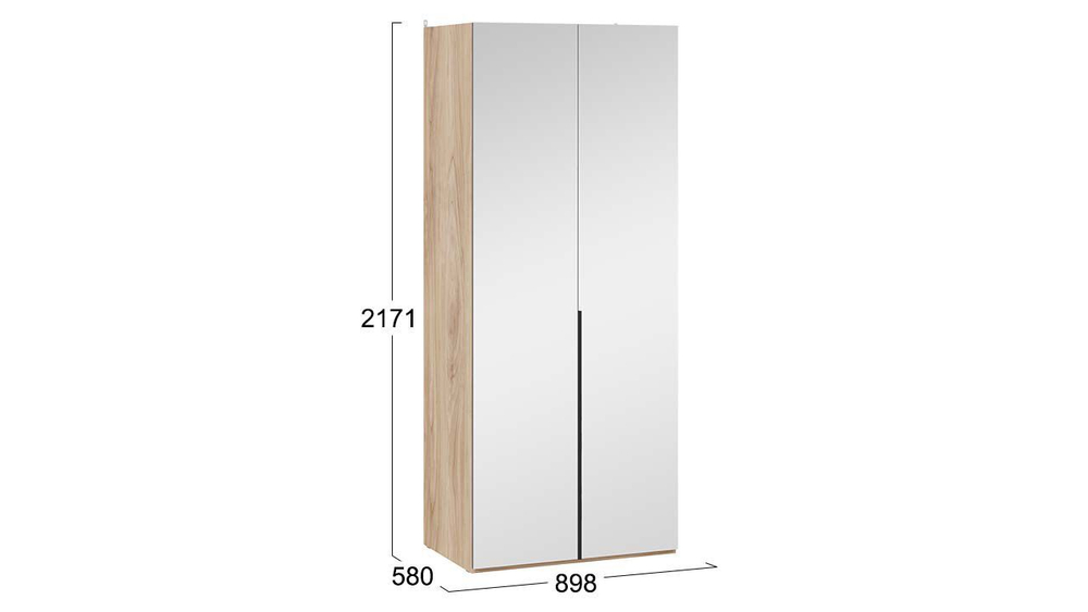 Прихожая с зеркалом комплект мебели Яблоня Беллуно/Графит софт 170х37х217 см