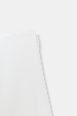 ZARA ЮБКА АСИММЕТРИЧНОГО КРОЯ С ВОЛАНАМИ — ZW COLLECTION, ЭКРЮ