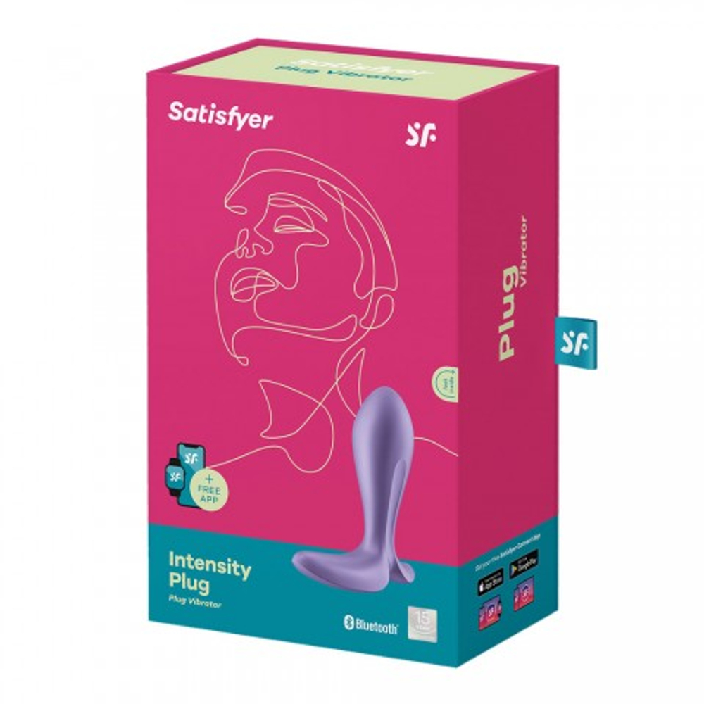 Анальный виброплаг Satisfyer Intensity Plug фиолетовый (Connect App)