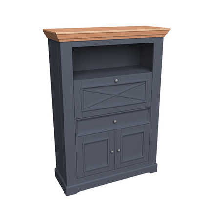 Комод «Форест» 3 двери 1 ящик серый 7012/бейц-масло