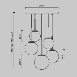 Подвесной светильник Maytoni MOD321PL-05B