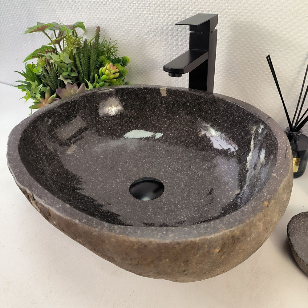 Раковина из речного камня RS-65220 47*41*15 0856