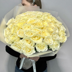 51 белая Роза премиум