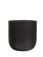 Кашпо TREEZ ERGO - Hard Rock - Цилиндрическая Чаша - Антрацит
