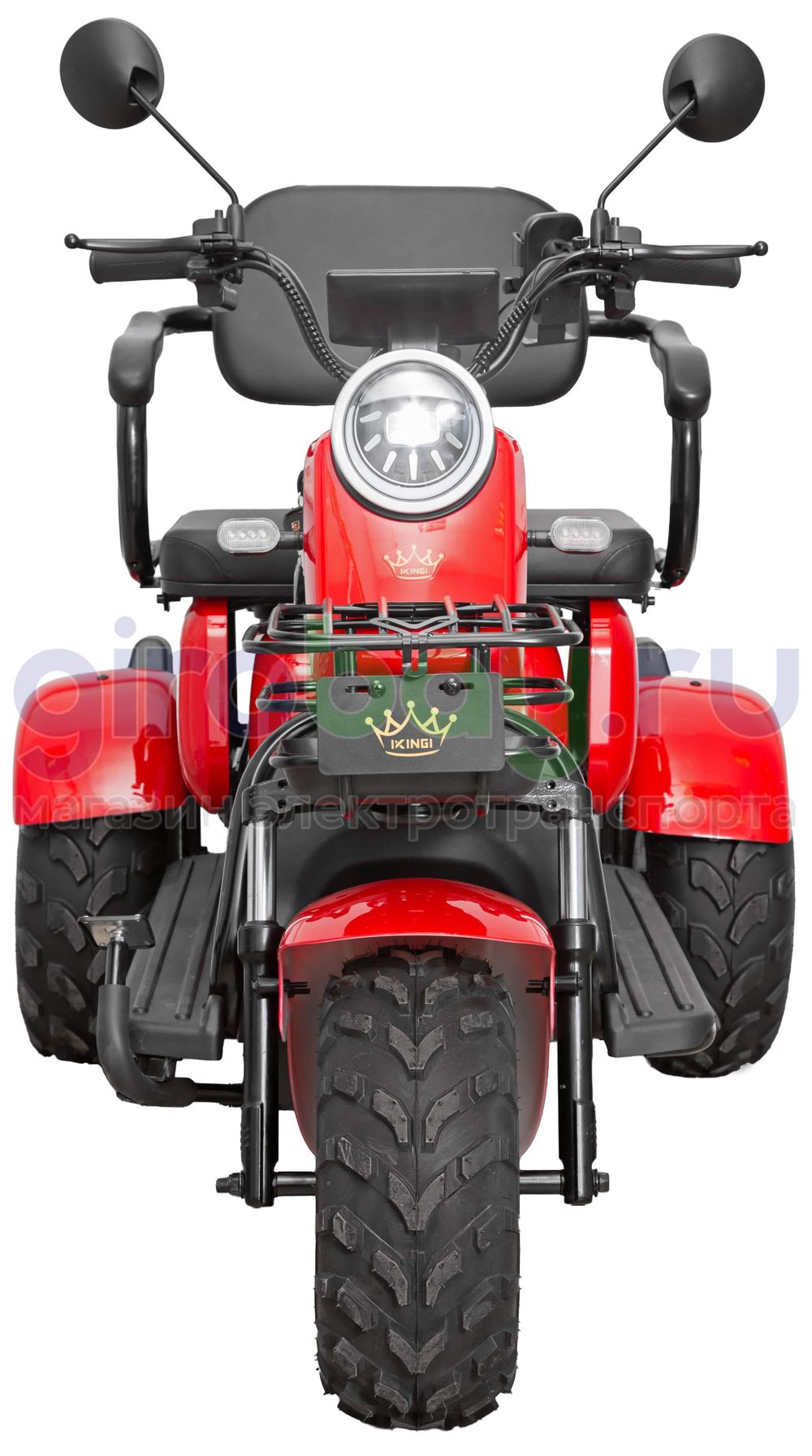 Электротрицикл IKINGI T3 Pro MAX 1000W (60V/30Ah) - Красный фото №14