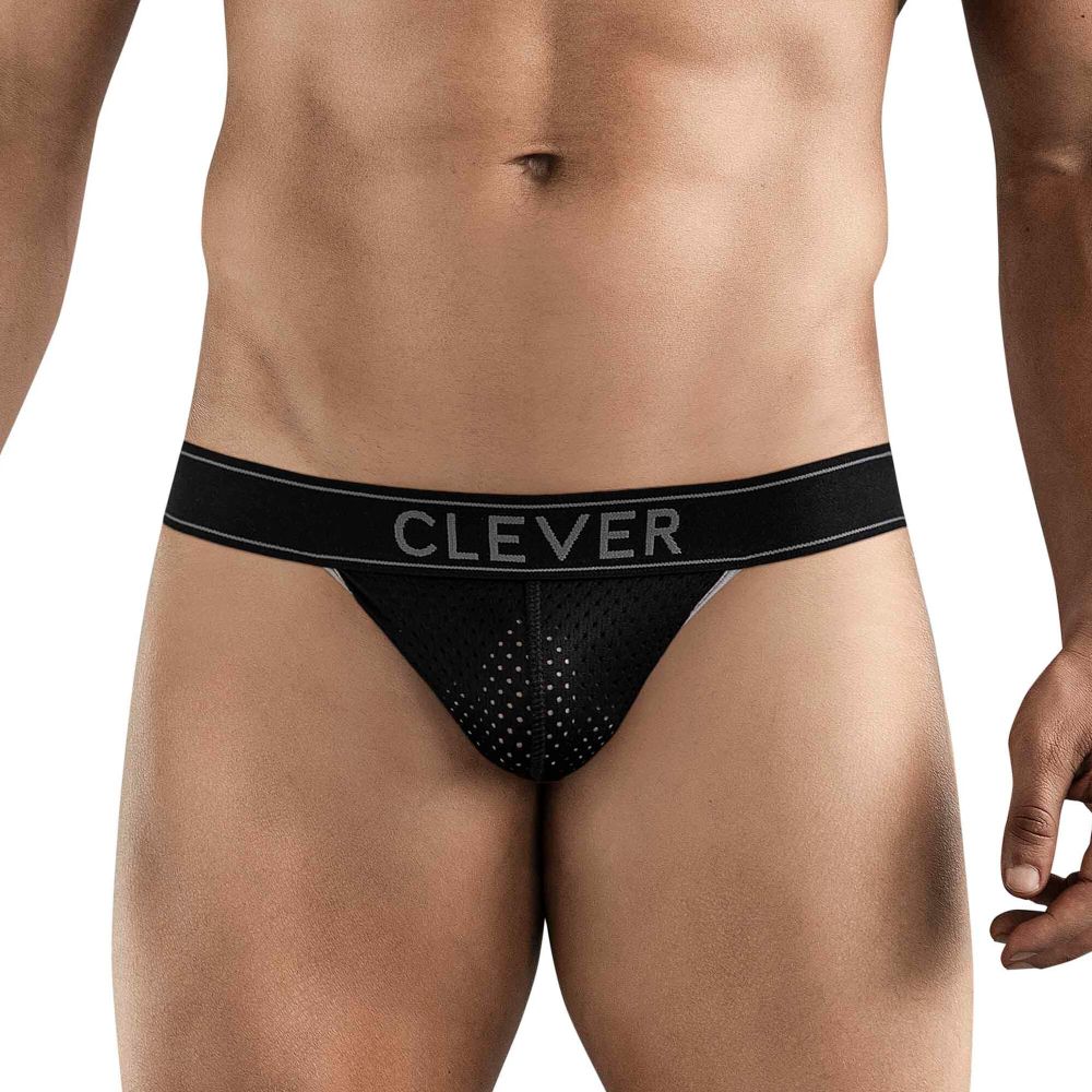 Мужские трусы джоки черные Clever AMBAR JOCKSTRAP 176911