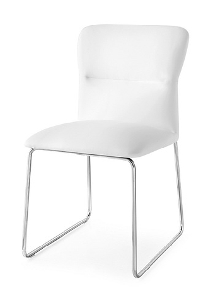 Стул М-City DISAUR Frida Cb, 1806-Sk Mt.P77 Chromed, Skuba S92 Optic White