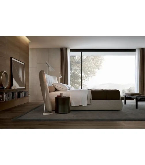 Двуспальная кровать Rever 180х200 см, серая