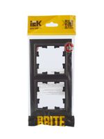 BRITE Рамка 2-местная РУ-2-БрТБ темная бронза IEK