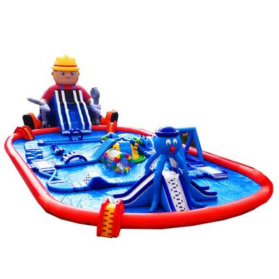 Надувной наземный аквапарк «Поймай осьминога» 25*15*8 м