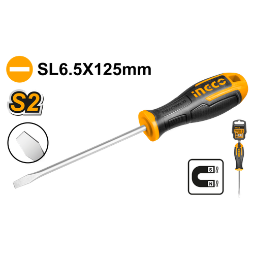 Отвертка плоская SL6.5 x 125 INDUSTRIAL