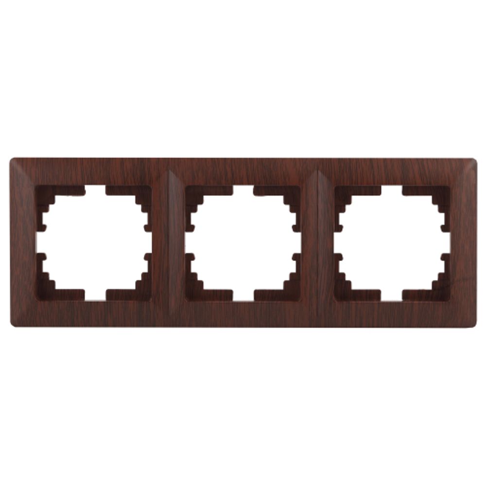 Рамка для розеток и выключателей Intro Solo 4-503-10 на 3 поста, СУ, венге