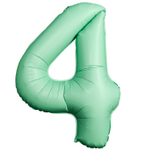 Шар фольгированный Цифра 4 101 см (Мятный)