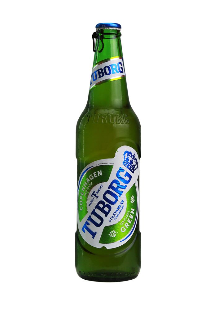 Пиво Tuborg Green светлое пастеризованное 0.5 л.ст/бутылка