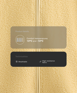 Oysho Куртка из искусственной овчины с капюшоном, желтый