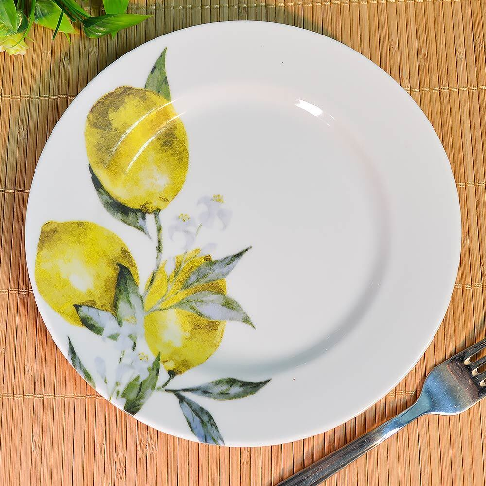 Тарелка 200мм мелкая форма Идиллия Лимоны