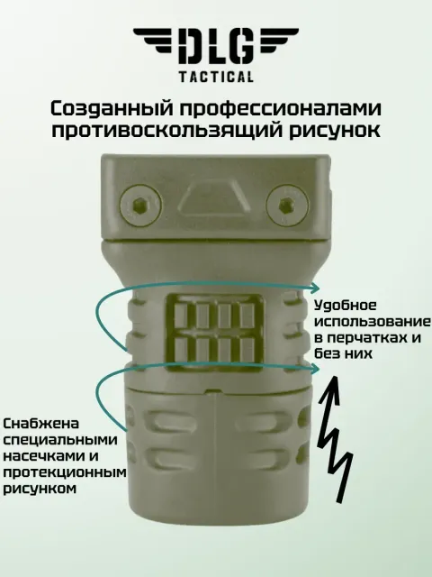 Короткая тактическая рукоятка с планкой Picatinny
