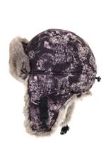 Шапка-ушанка (алова, серый шельф)