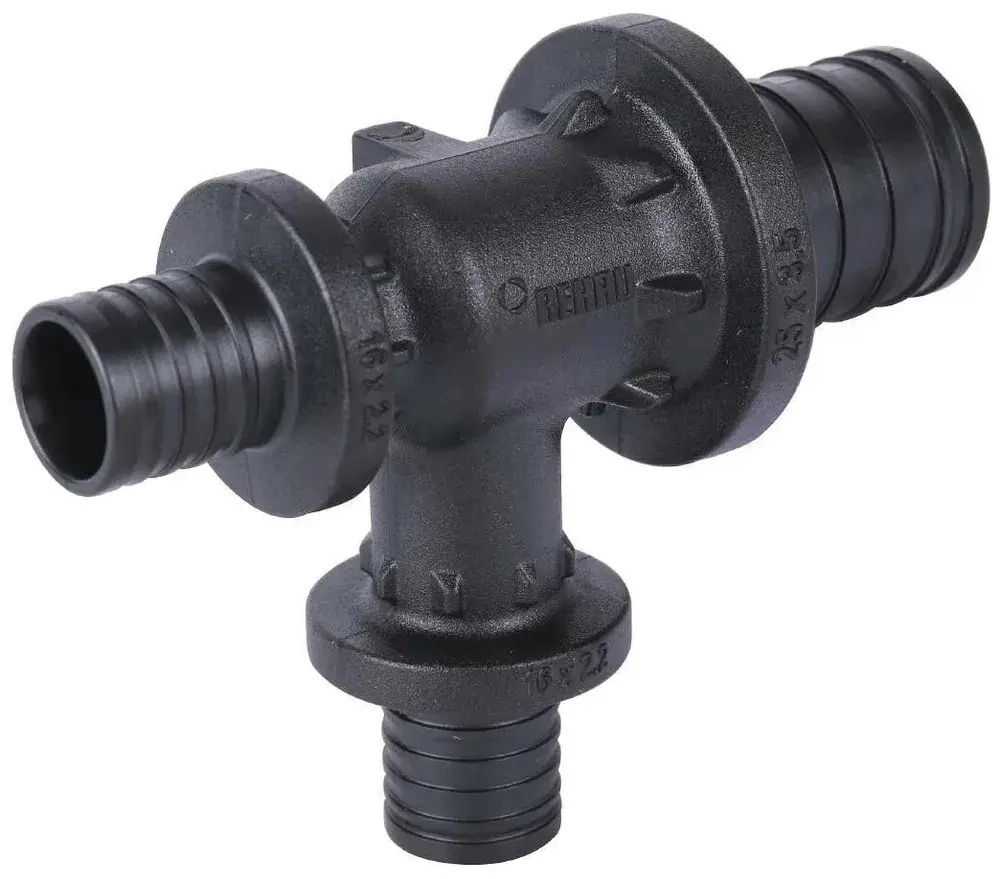 Тройник аксиальный 25x16x16 REHAU RAUTITAN PX переходной