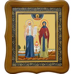 Елисавета Феодоровна и Варвара Алапаевская (Яковлева) преподобномученицы. Икона на холсте.