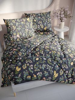 Наволочка комплект 2шт перкаль Сказка "Ботаника" 50x70 см на молнии