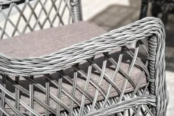 "Катания" обеденная группа плетеная на 4 персоны, цвет графит