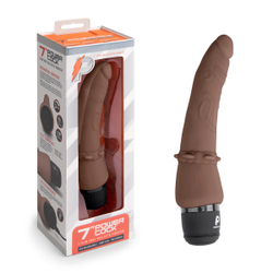 Тонкий анальный массажер 7" Slim Anal Realistic Vibrator шоколад