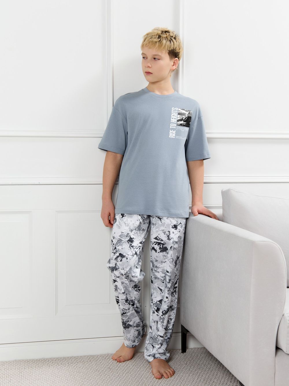 Костюм для мальчика Олимп-1 Виотекс СЕРЫЙ