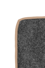 Ковры MAN TGX с 2-мя ящиками (автомат) (экокожа, черный, бежевый кант, бежевая вышивка)