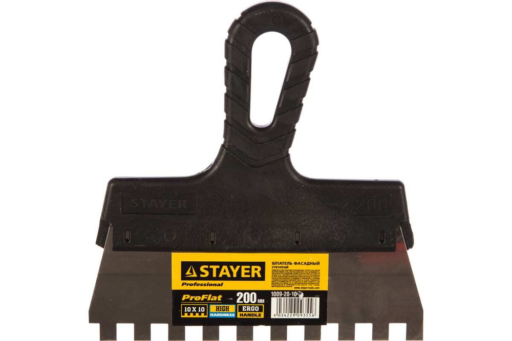 Зубчатый шпатель STAYER 1009-20-10