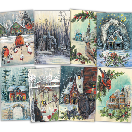 Зимняя сказка. 8 открыток