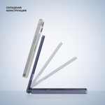 Беспроводная зарядная станция 3 в 1 MagSafe Crystal Stand 22Вт, черный