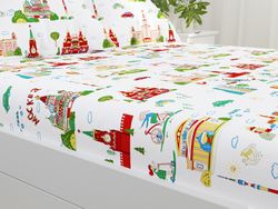 Простынь на резинке Сказка "Москва" 140х200 см, поплин