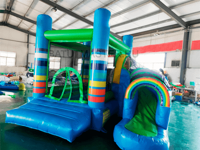 Детский надувной батут "Радужный"