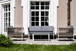 "Касабланка" лаунж-зона плетеная из роупа 4-местная, цвет серый