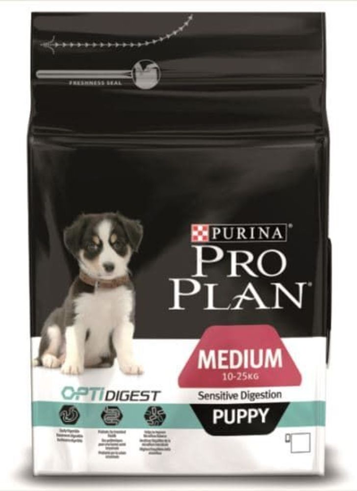 Pro Plan 3кг puppy medium OptiDigest  для щенков средних пород Ягненок с рисом