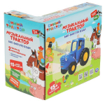 305876/Каталка Синий ТРАКТОР 15+ песен и звуков, свет, в кор, на бат Умка/HT848-R/1