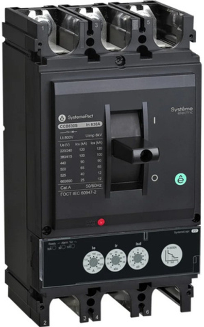 Автоматический выключатель в литом корпусе Systeme Electric SPC630F63023L3DF