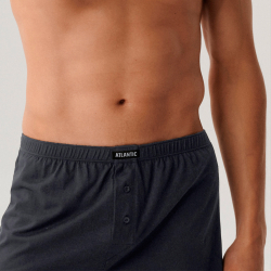Мужские трусы боксеры графитовые набор 2в1 ATLANTIC Basic Man 2BMB-003