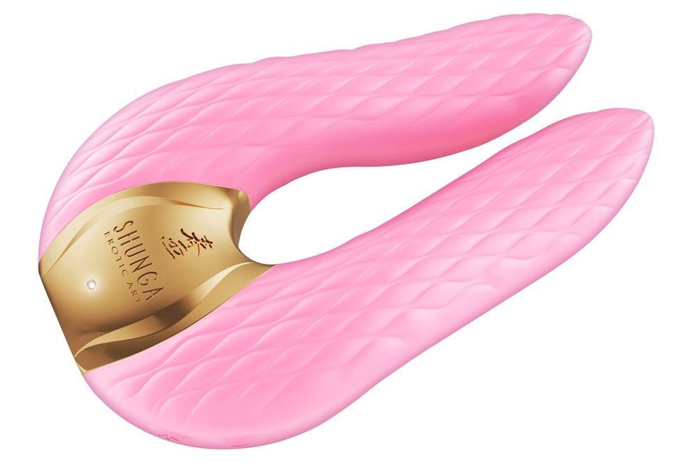 Вибростимулятор клитора Shunga AIKO, двойной мотор, 10,8 см