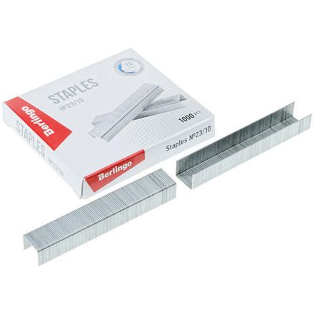 Скобы для степлера №23/10, оцинкованные, Berlingo