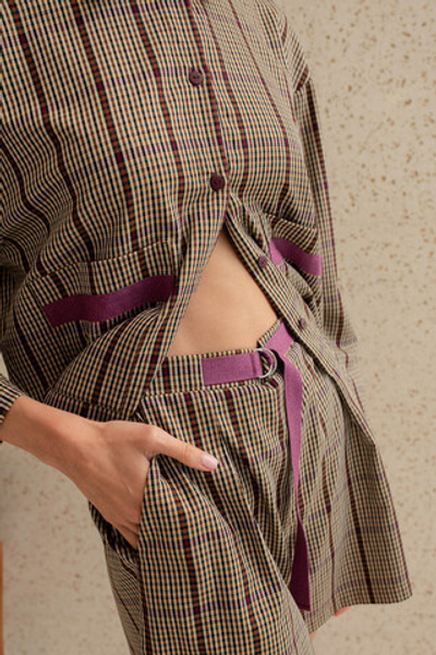 Шорты 56401 Бордовый клетка Laete