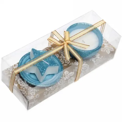 Свечи новогодние «Новогодний праздник» 22x8.3x7 см, голубой