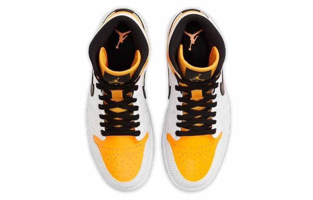 Кроссовки Jordan Air Jordan 1 Mid "Laser Orange" (Женская размерная сетка)