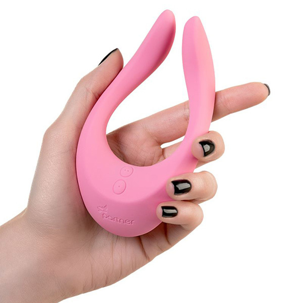 Розовый многофункциональный стимулятор 13см для пар Satisfyer Endless Joy