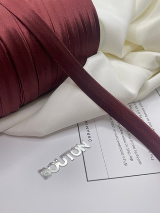 Косая бейка "Gamma" GK-12P 11 - 12 мм №104 коричнево-бордовый